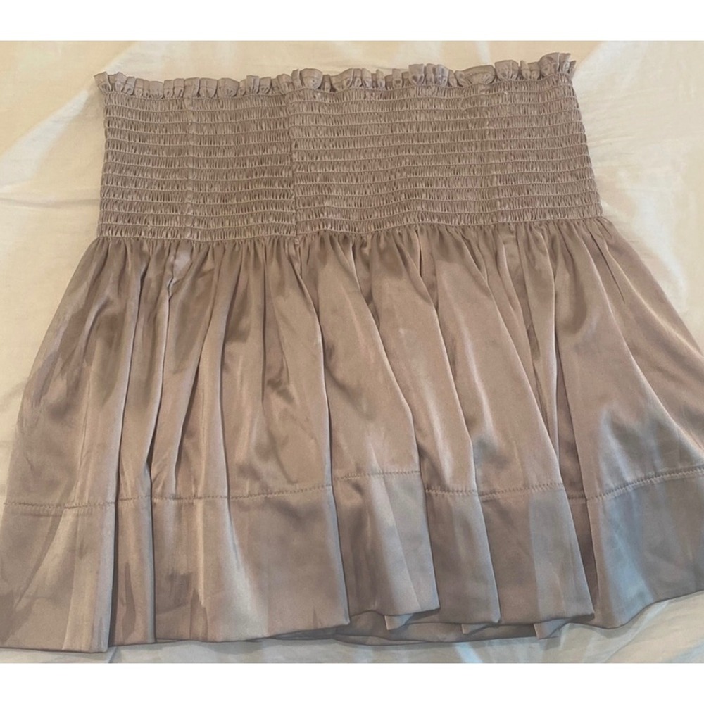 Natural Life Skirt Smocked High Waist Silver Mini Cute Versatile small